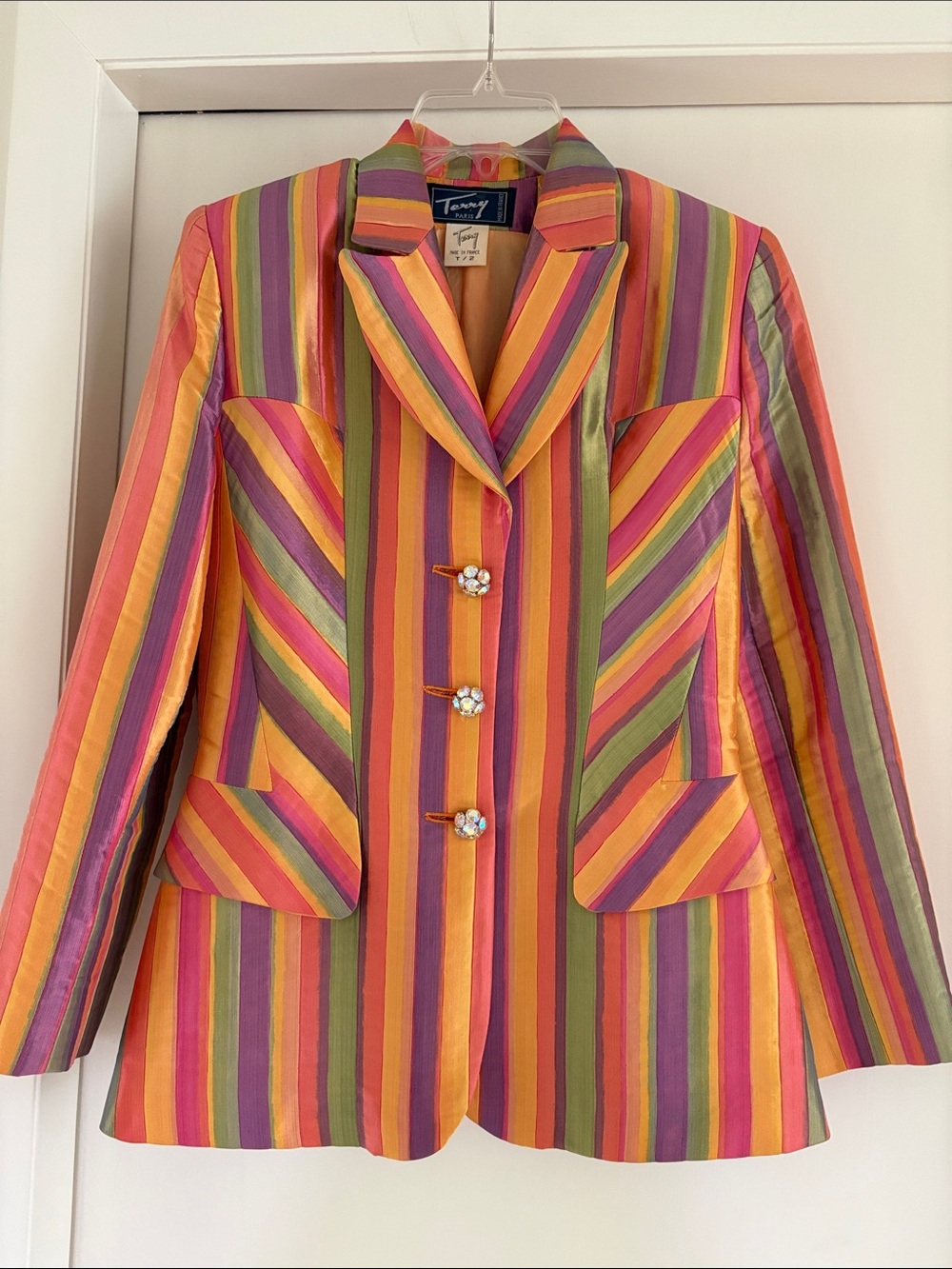 Multicolor Striped Women's Blazer